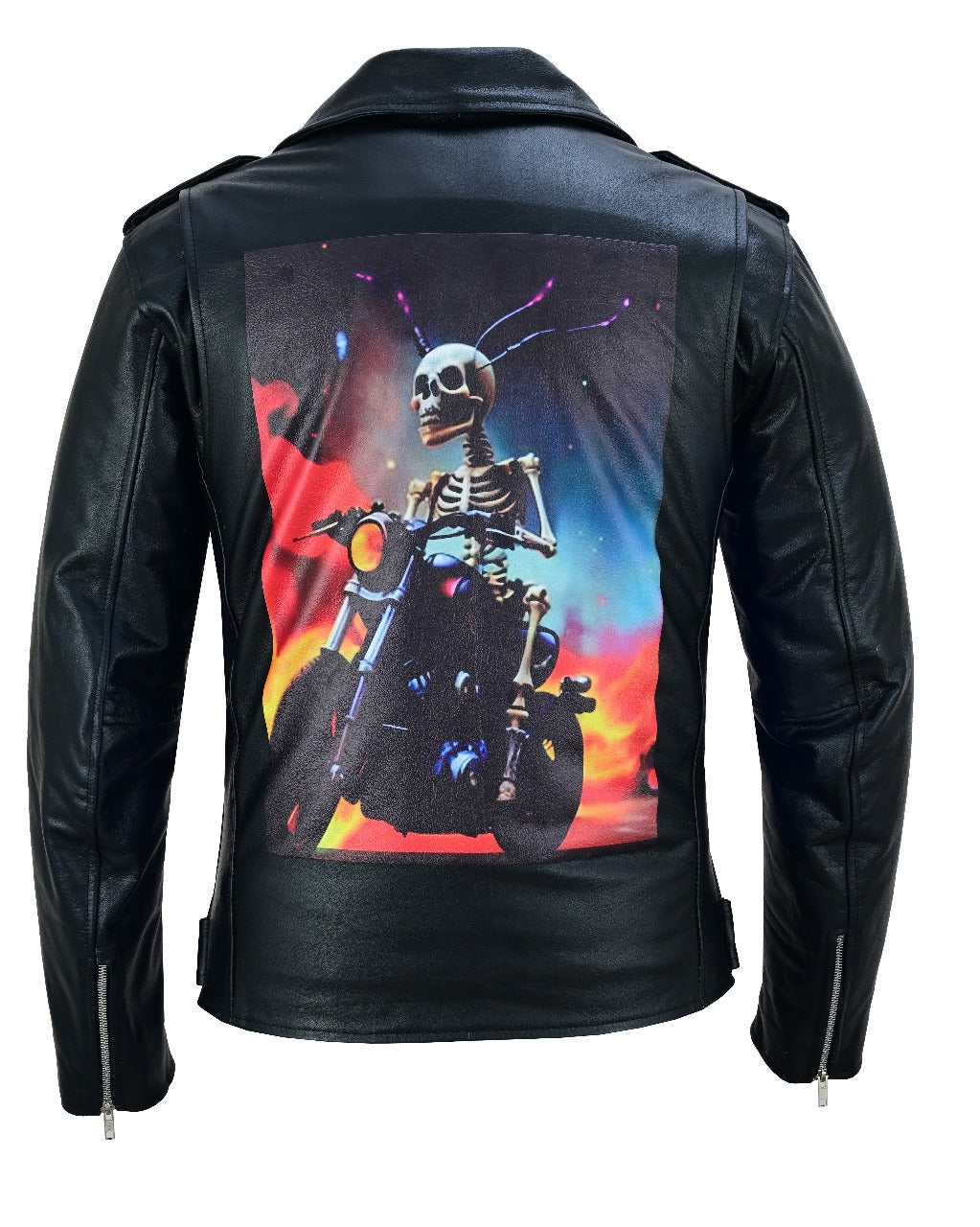 Men's Classis Black Leather Motorcycle Jacket