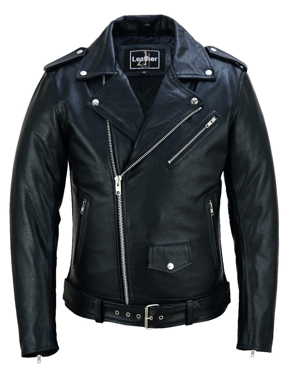 Men's Classis Black Leather Motorcycle Jacket