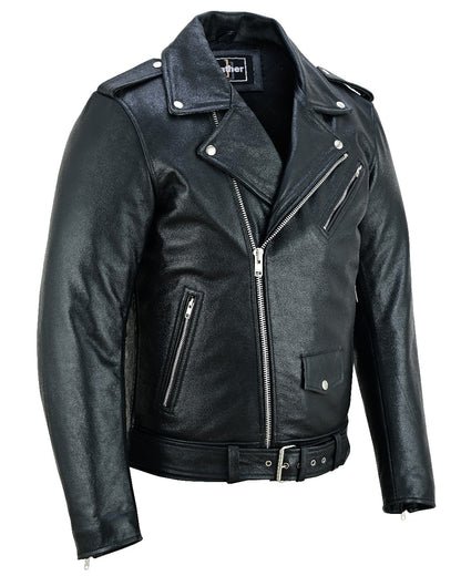 Men's Classic Black Leather Jacket