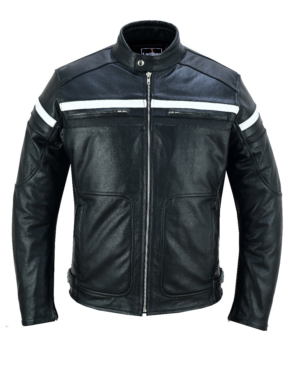 Men's Black Premium Leather Motorcycle Jacket